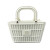 Balenciaga Small Mag Basket Bag White/Black For Women 11in/28cm