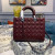 1:1 Replica Christian Dior Large Lady Dior Bag Silver Hardware Burgundy Cannage For Women 12.5in/32cm CD