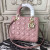 1:1 Replica Christian Dior Medium Lady Dior Bag Gold Toned Hardware Dusty Pink For Women 24cm/9in CD