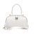 Editor Small Top Handle Bag Embossed White For Women 10.6 in/27 cm