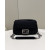 1:1 Replica Fendi Baguette Chain Midi Black FF Fabric Bag For Woman 14.5cm/6in