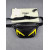 1:1 Replica Fendi Little Monster Belt Bag Black/Yellow For Men, Men’s Bags 7.9in/20cm FF