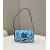 1:1 Replica Fendi Mini Baguatte 1997 Blue Glazed Bag For Woman 19.5cm/7.5in