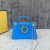 1:1 Replica Fendi Nano Peekaboo Charm Crossbody Blue Bag For Woman 12cm/4.5in