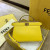 1:1 Replica Fendi Peekaboo ISeeU East-West Yellow For Women, Women’s Handbags 11.4in/29cm FF 8BN323