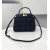 1:1 Replica Fendi Peekaboo Mini Navy Blue Braided Bag For Woman 18cm/7in