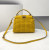 1:1 Replica Fendi Peekaboo Mini Yellow Braided Bag For Woman 18cm/7in