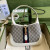1:1 Replica Gucci Jackie 1961 Small Shoulder Bag Beige And Ebony GG Supreme Canvas For Women 11in/28cm 636706 HUHHG 9794
