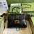 1:1 Replica Gucci Small GG Top Handle Bag Black Debossed For Women 11in/29cm GG 675791 UD9AG 1000