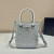 Prada Small Satin Tote Bag With Crystals Silver For Women, Women’s Bags 6.9in/18cm 1BA331_2AWL_F0934_V_OOO