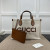1:1 Replica GUCCI TOTE BAG WITH GUCCI PRINT P Brown And Beige Canvas Exclusive For Women ‎772177 FACUL 8451