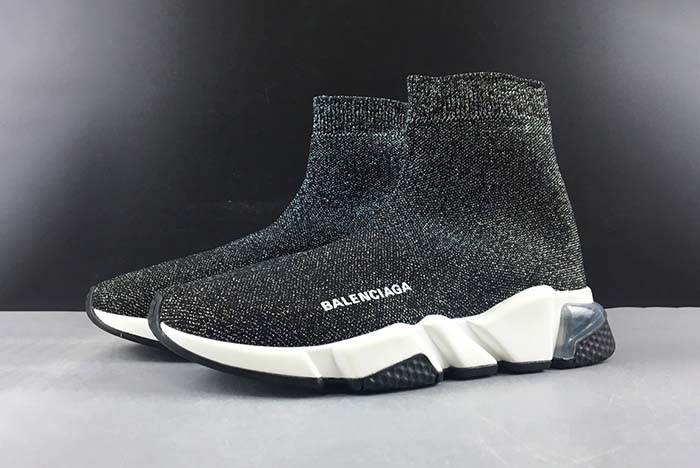 BALENCIAGA SPEED TRAINER BLACK SHINE 517319-W07U0-1006