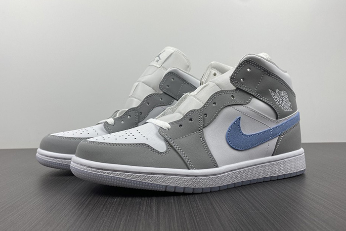 Air Jordan 1 Mid Wolf Grey Aluminum - BQ6472-105