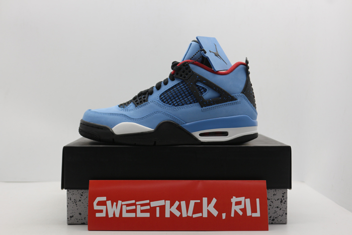 Travis Scott x Air Jordan 4 “Houston Oilers”  University Blue 308497-406