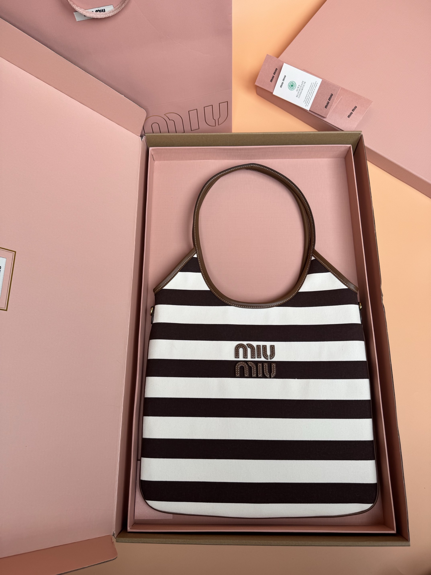 Miu-Miu-Ivy-Striped-Canvas-and-Leather-Tote-Bag-White-Brown