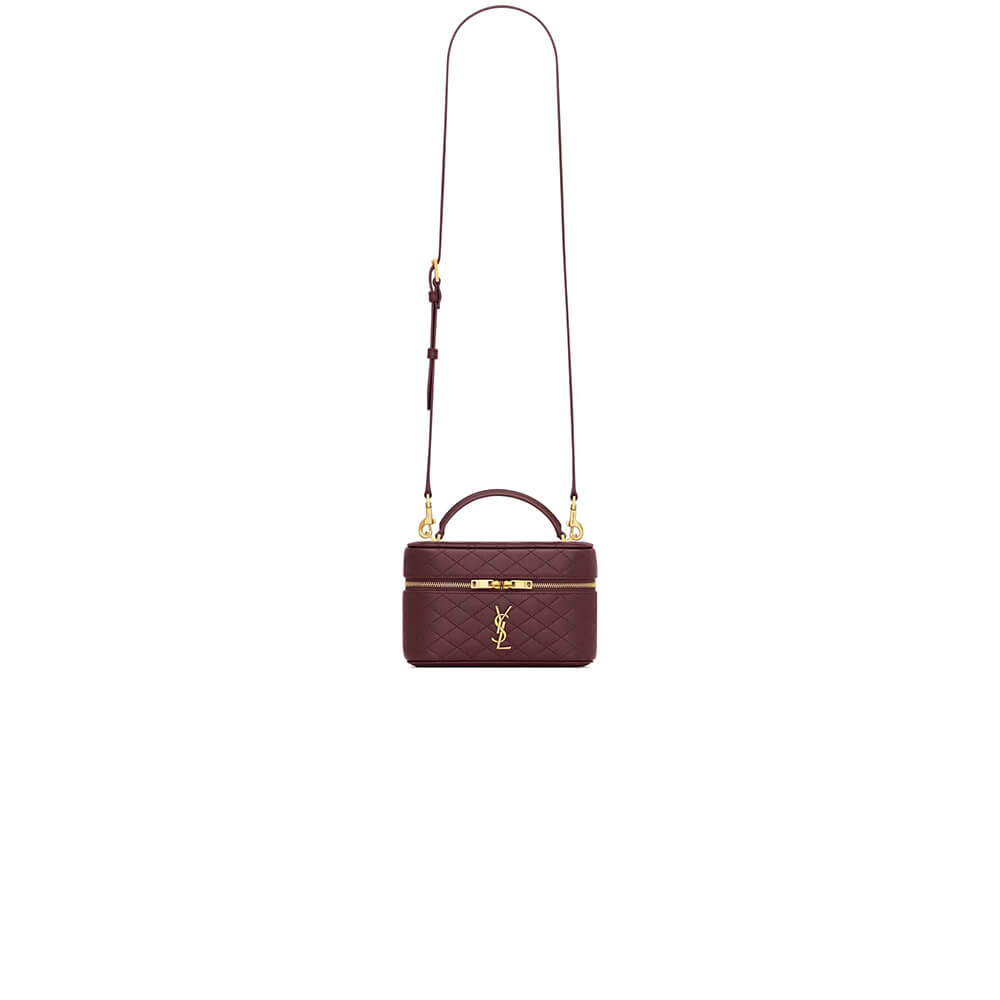 Red YSL GABY lambskin cosmetic Bag