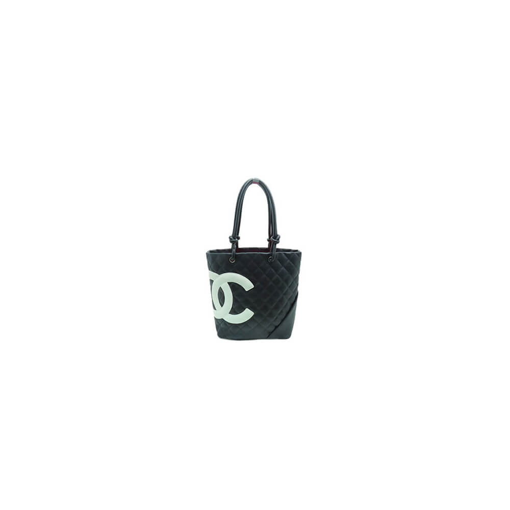 Black White Chanel Cambon Line Medium Tote (high-end grade)