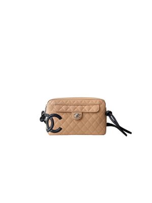 Beige  Black Chanel Cambon Camera Bag (high-end grade)