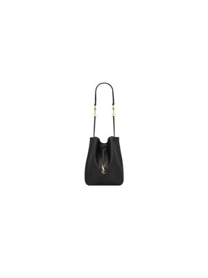 Black YSL PARIS VII pochon in lambskin