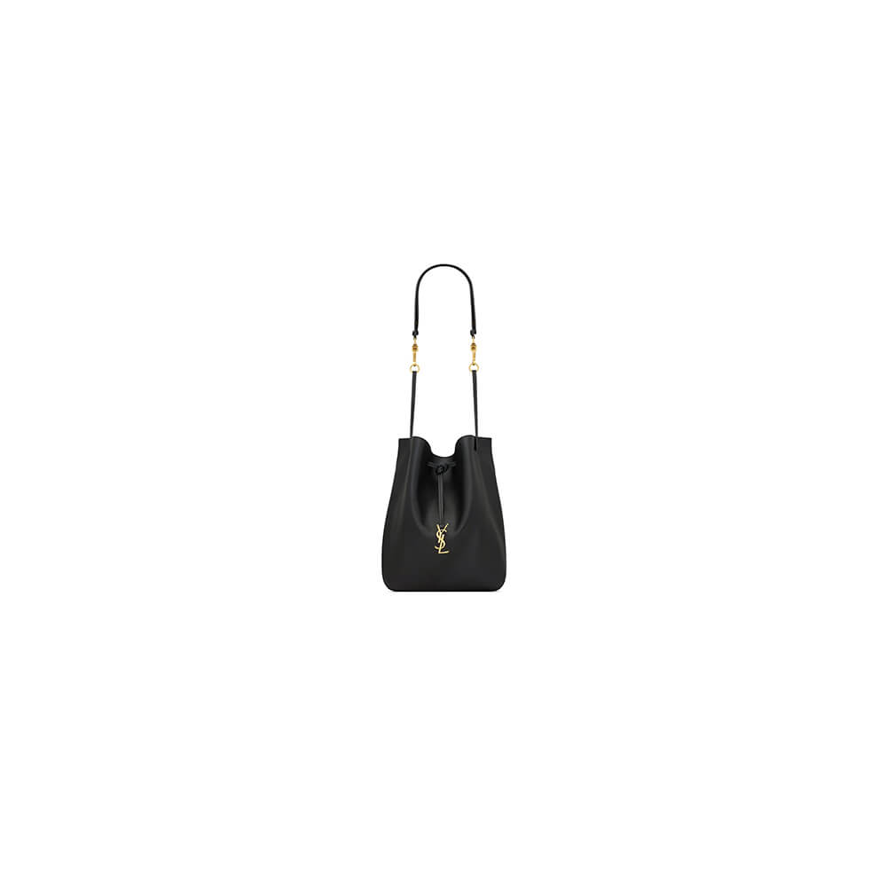 Black YSL PARIS VII pochon in lambskin