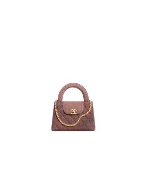 Orange  Black Chanel Mini Shopping Bag (high-end grade)