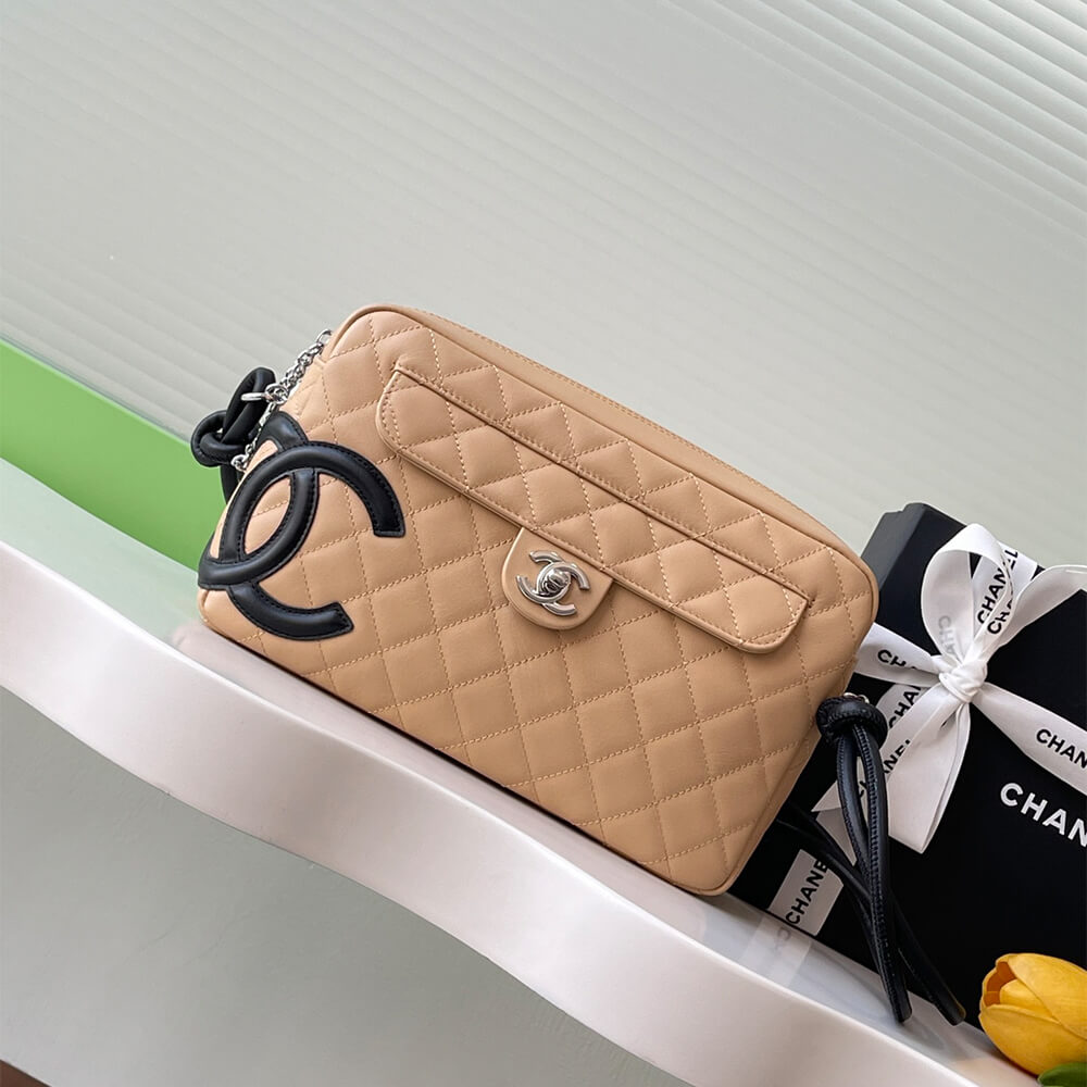 Beige Black Chanel Cambon Camera Bag (high-end grade) - Image 2