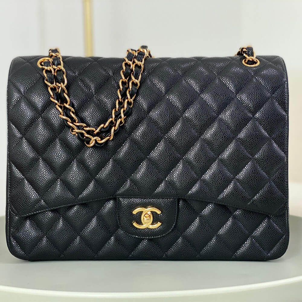 Black CHANEL MAXI CLASSIC HANDBAG (High-end grade) - Image 2
