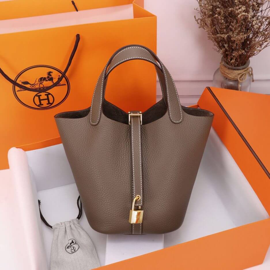 Etoupe Hermes Picotin Lock 22 bag - Image 2