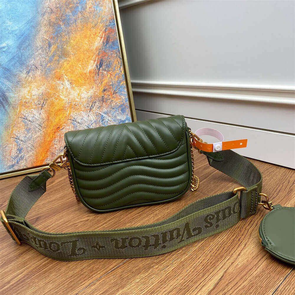 Khaki Green LV New Wave Multi Pochette Handbag - Image 3