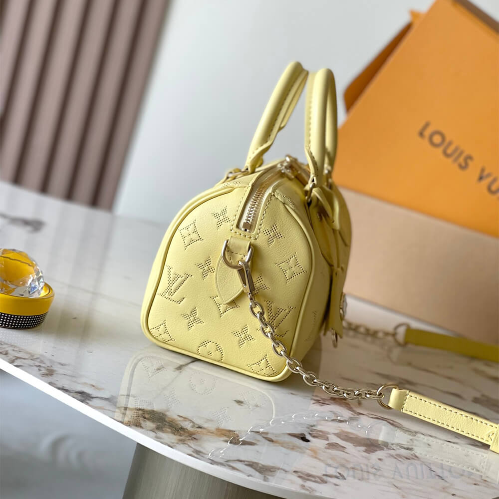 Yellow LV Speedy Bandouliere 20 (high-end grade) - Image 3