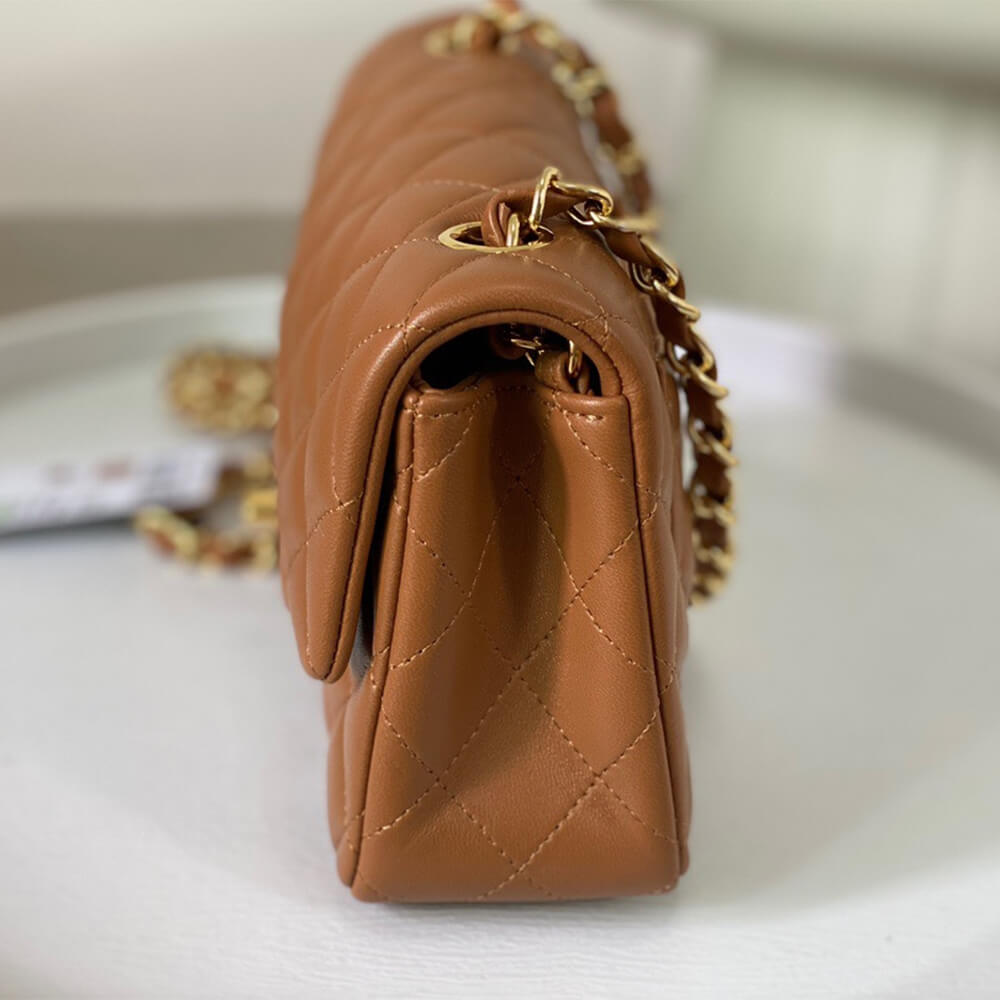Dark Beige Chanel Mini Flap Bag (high-end grade) - Image 3