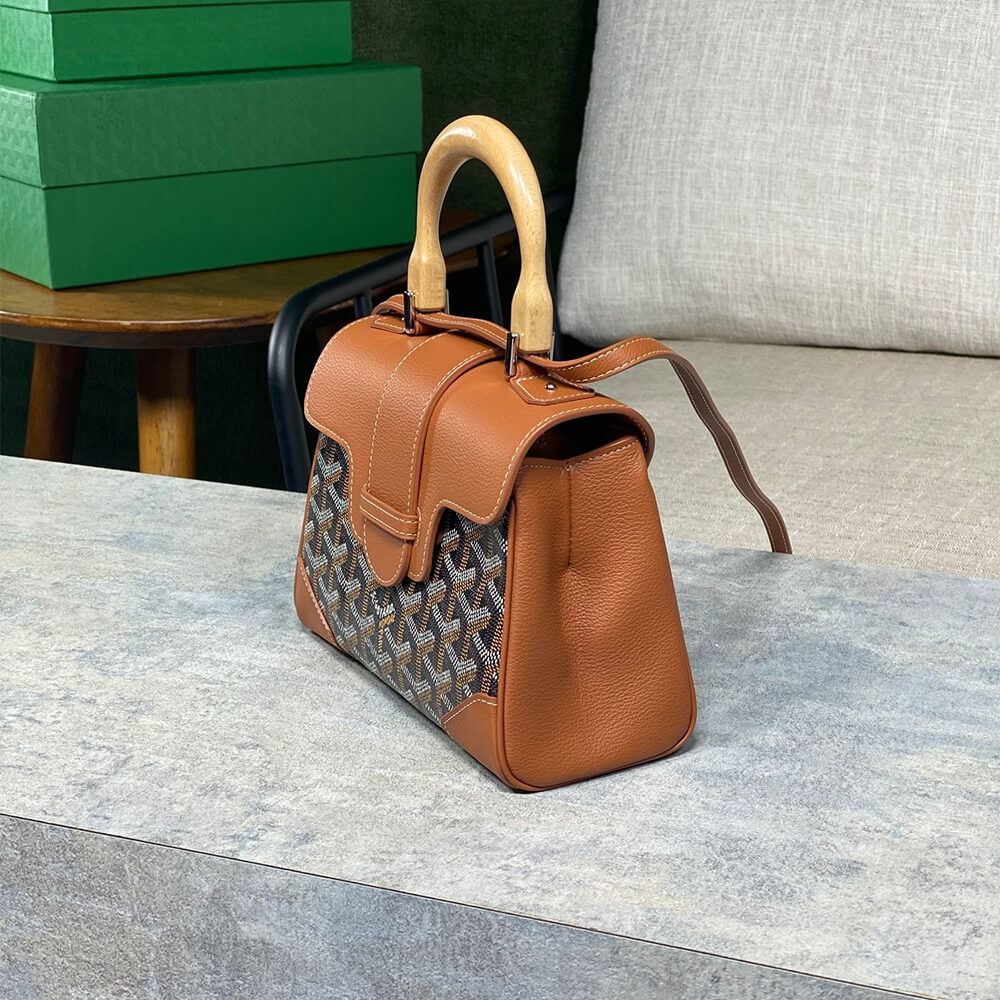 Black Tan Goyard Saigon Souple Mini Bag - Image 3