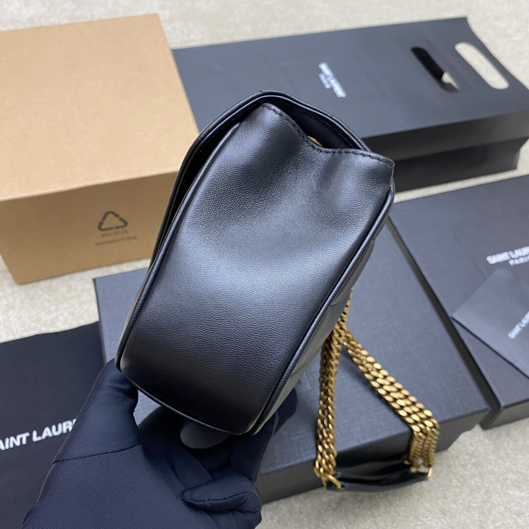 Black YSL LOULOU small in MATELASSE lambskin - Image 3