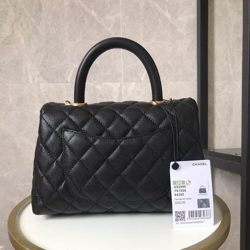 Black Chanel Coco handle flap shoulder bag PM - Image 4