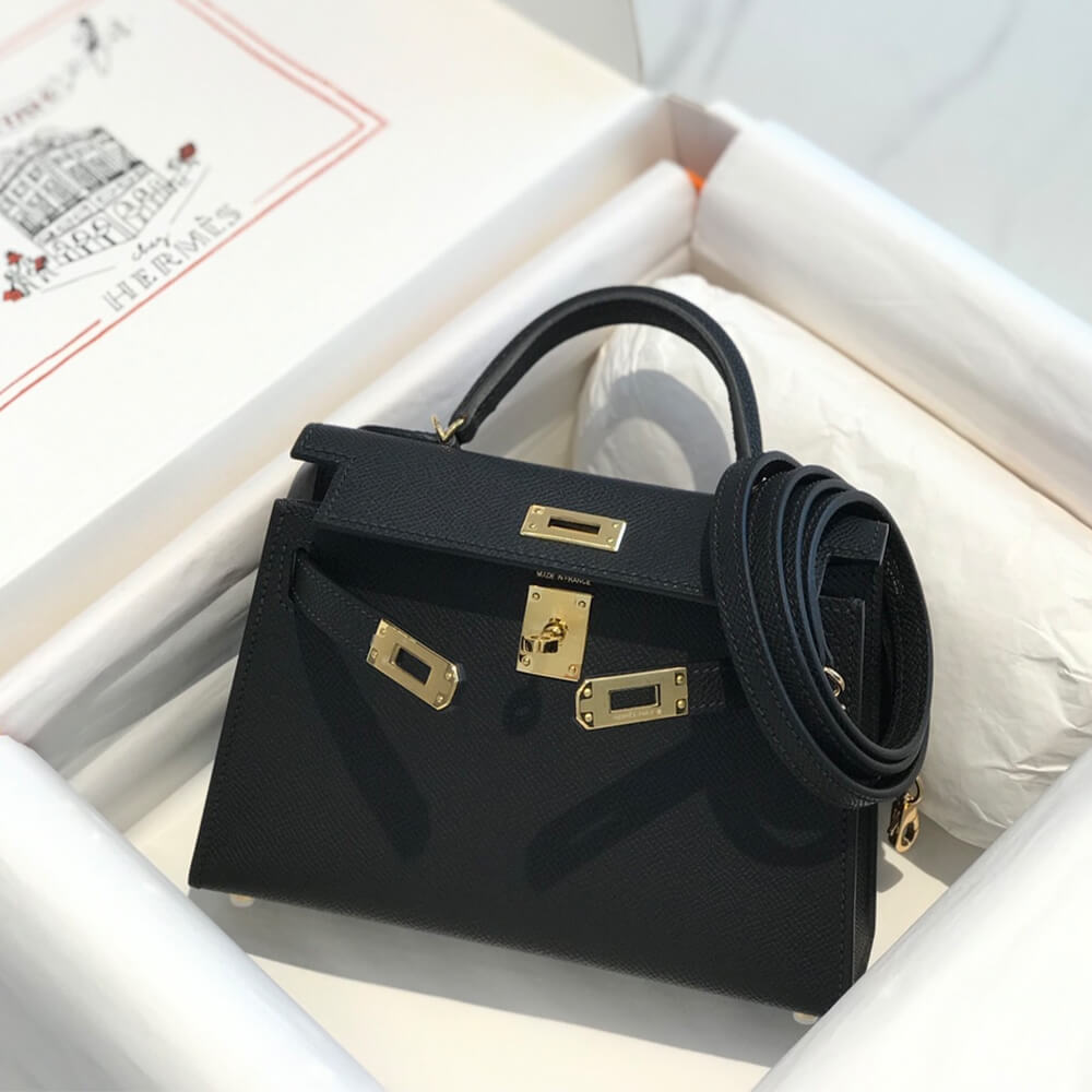 Black Hermes Mini Kelly II (High-end Grade) - Image 4