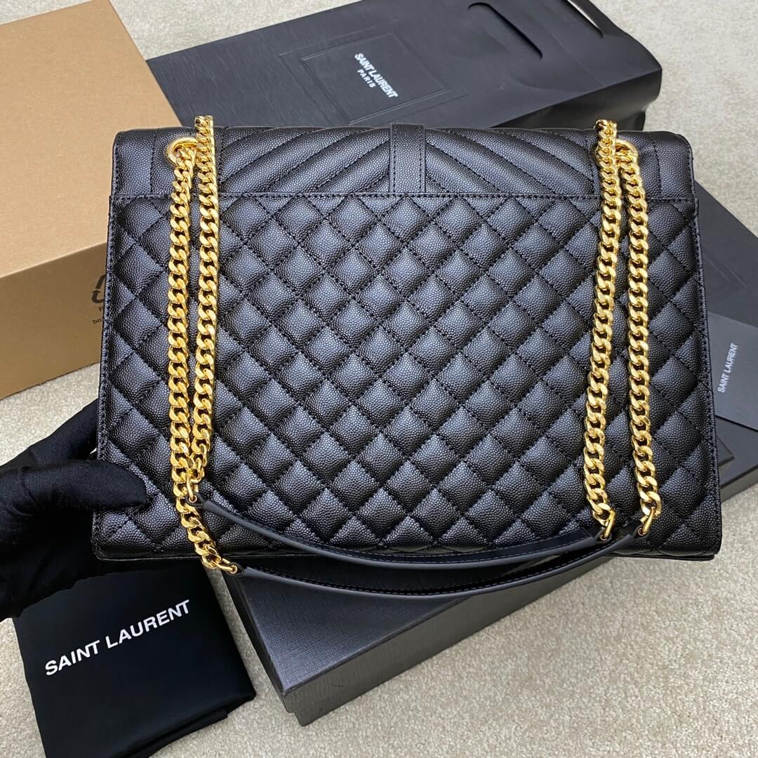 Black YSL Large Envelope Bag - Image 4