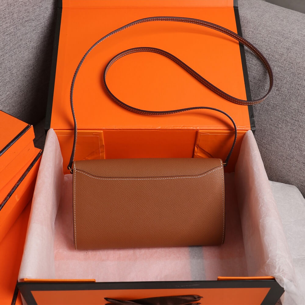 Brown Hermes Constance wallet - Image 4