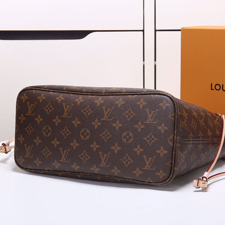 Cerise Red LV Neverfull MM Tote - Image 4