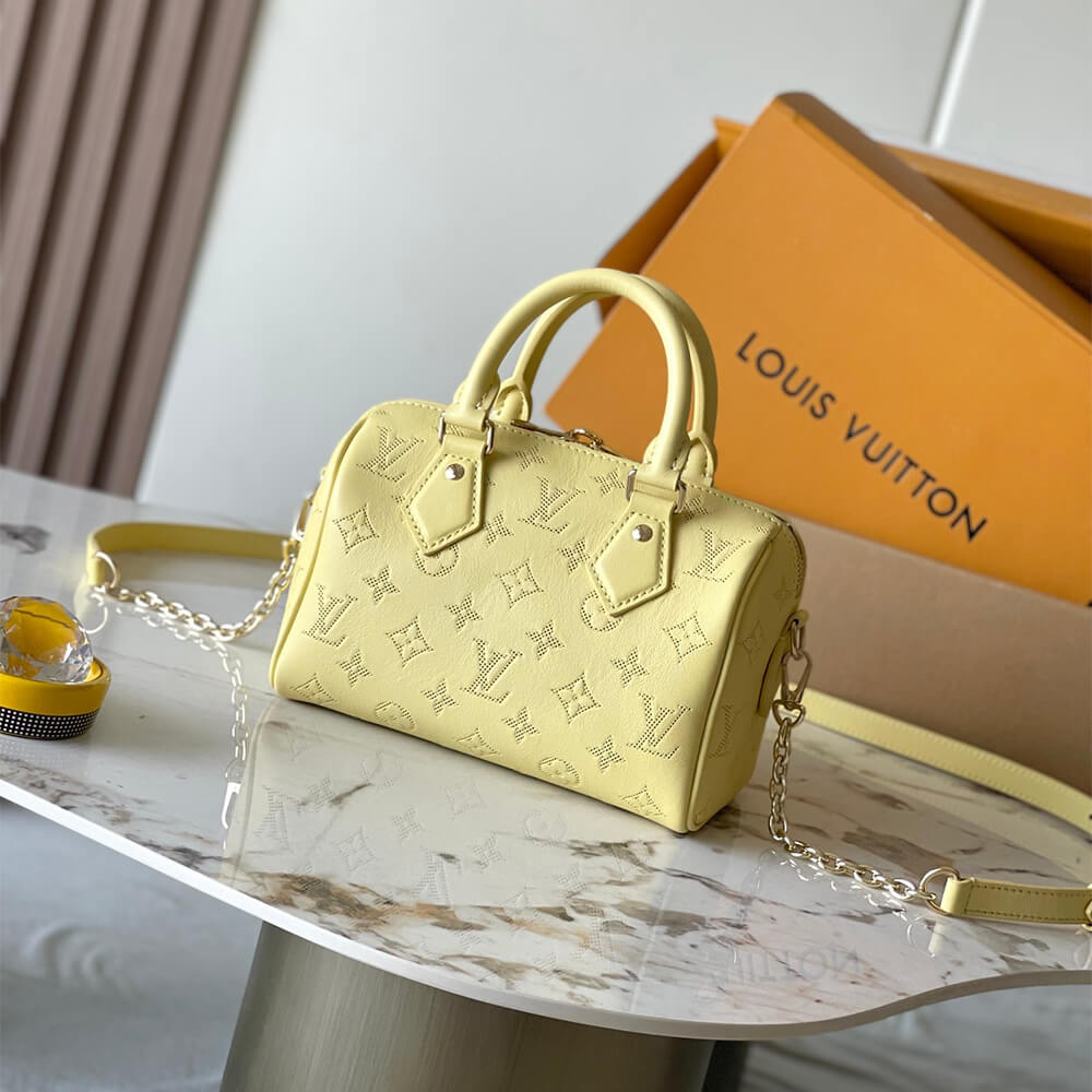 Yellow LV Speedy Bandouliere 20 (high-end grade) - Image 4