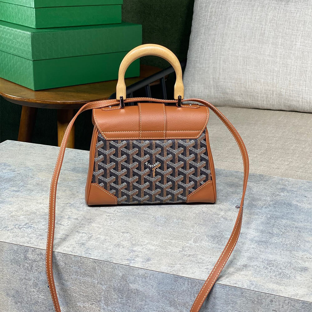 Black Tan Goyard Saigon Souple Mini Bag - Image 4