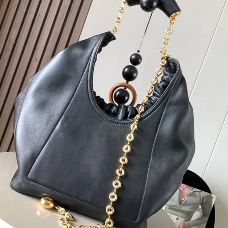Black Loewe Medium Squeeze bag in nappa lambskin - Image 4