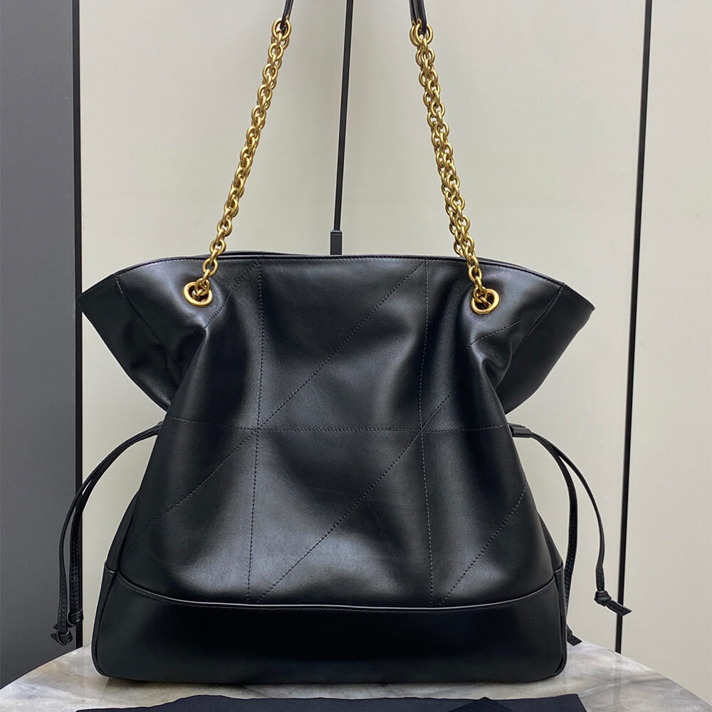 Black YSL JAMIE SHOPPING BAG in lambskin - Image 4