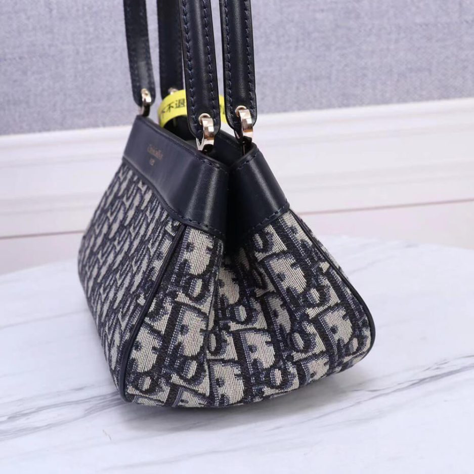 Blue SMALL DIOR KEY BAG - Image 4