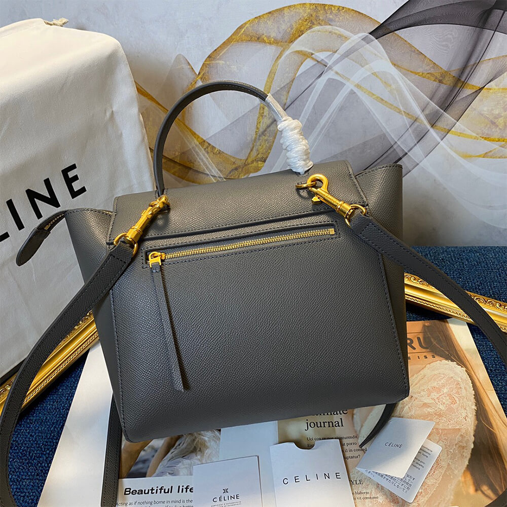 Grey CELINE MICRO BELT BAG - Image 4