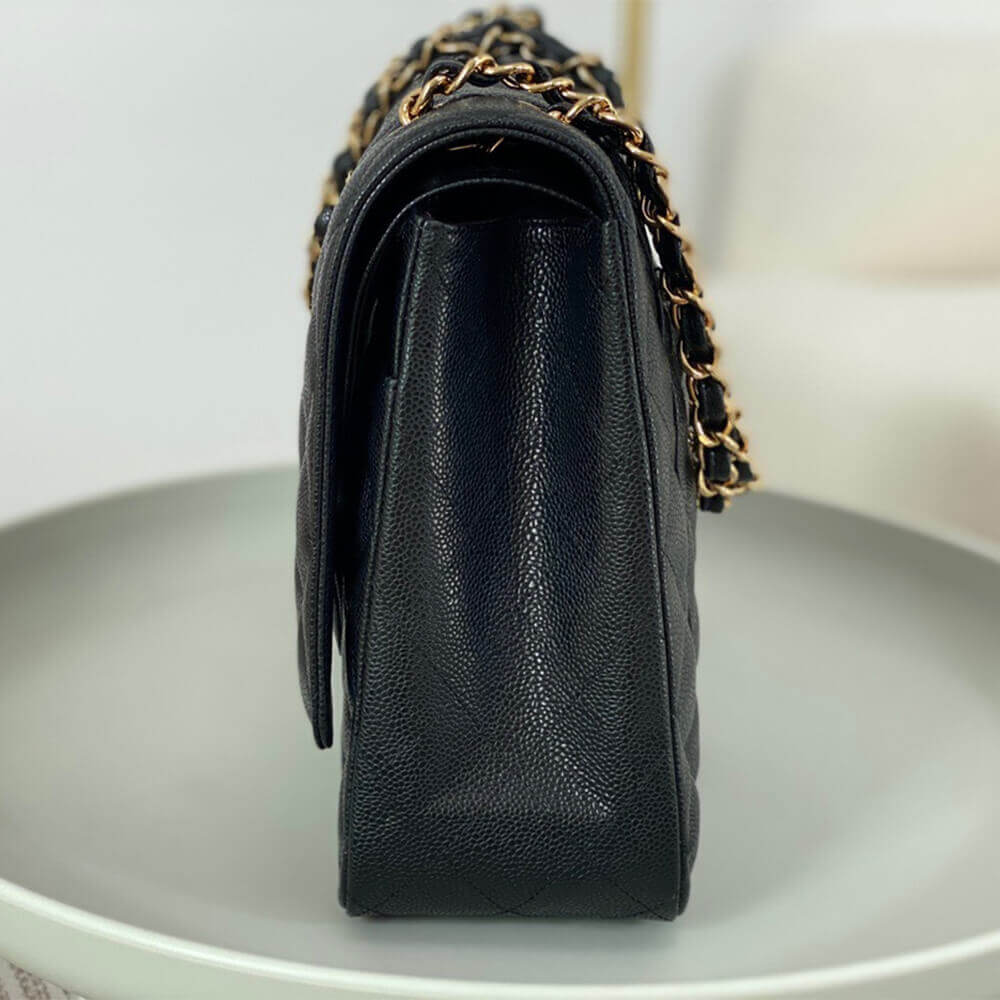 Black CHANEL MAXI CLASSIC HANDBAG (High-end grade) - Image 4