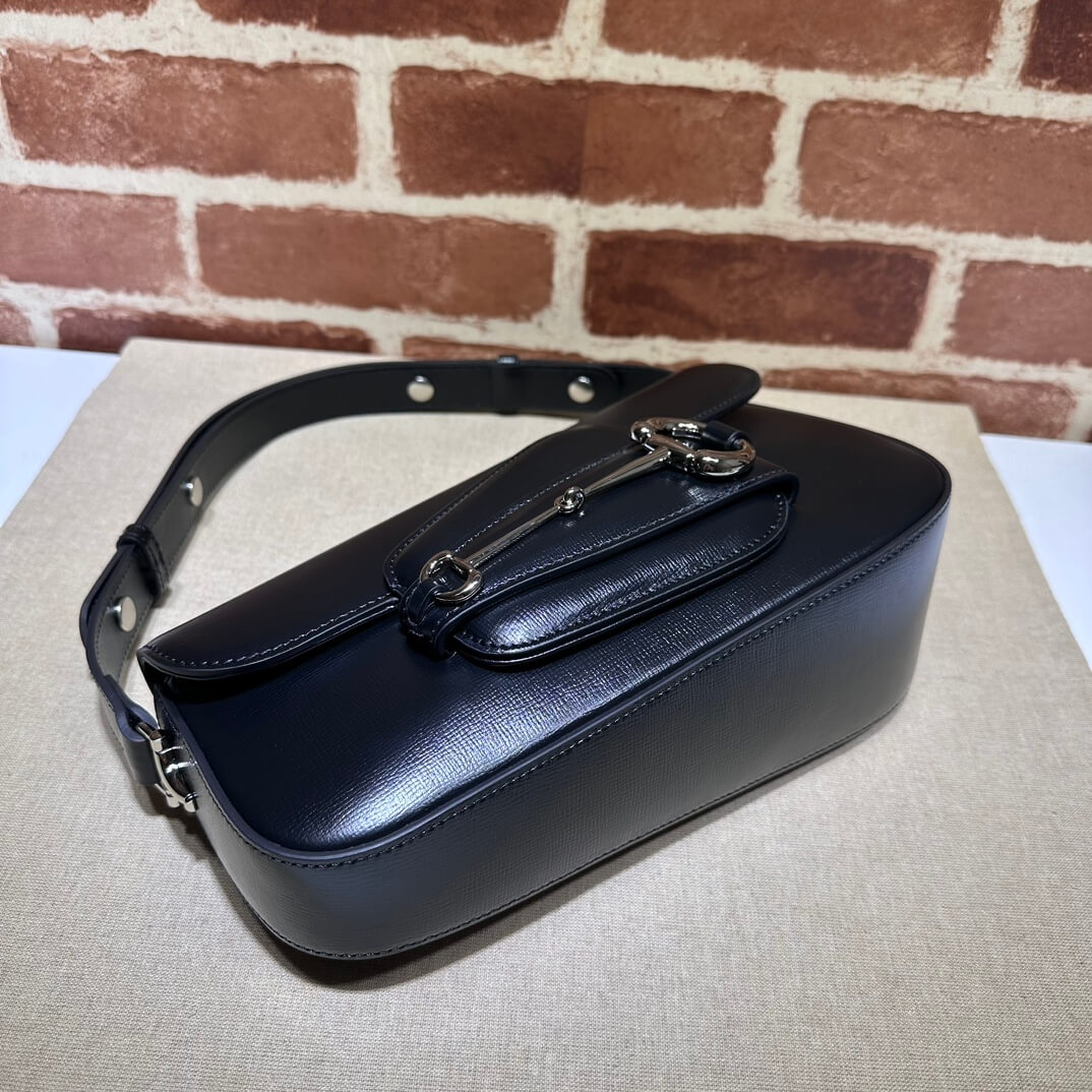 Black Gucci Horsebit 1955 Small Shoulder Bag - Image 5