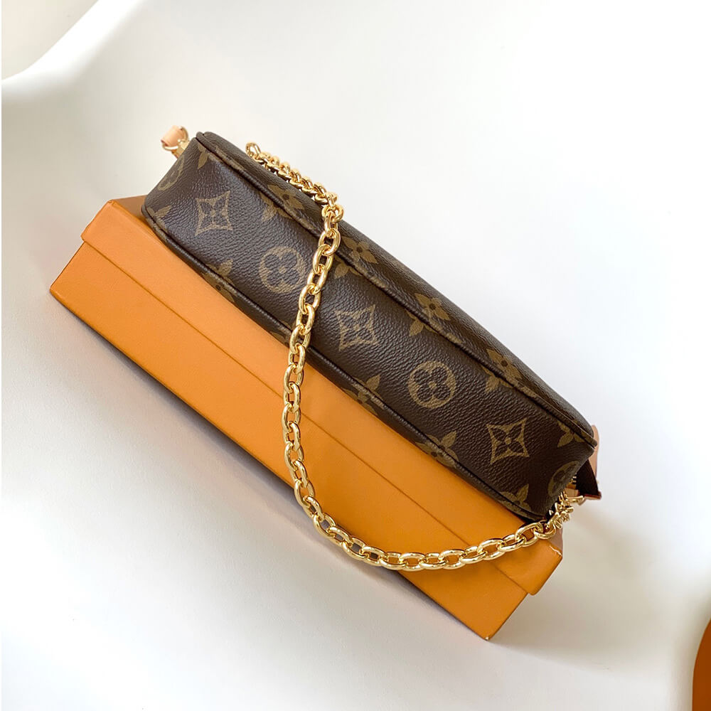 Gold LV Pochette Accessoires - Image 5