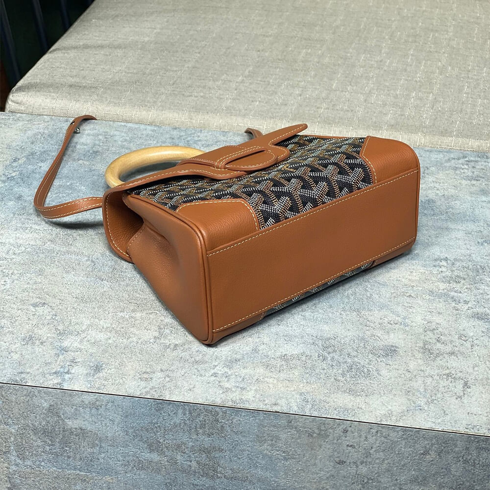 Black Tan Goyard Saigon Souple Mini Bag - Image 5