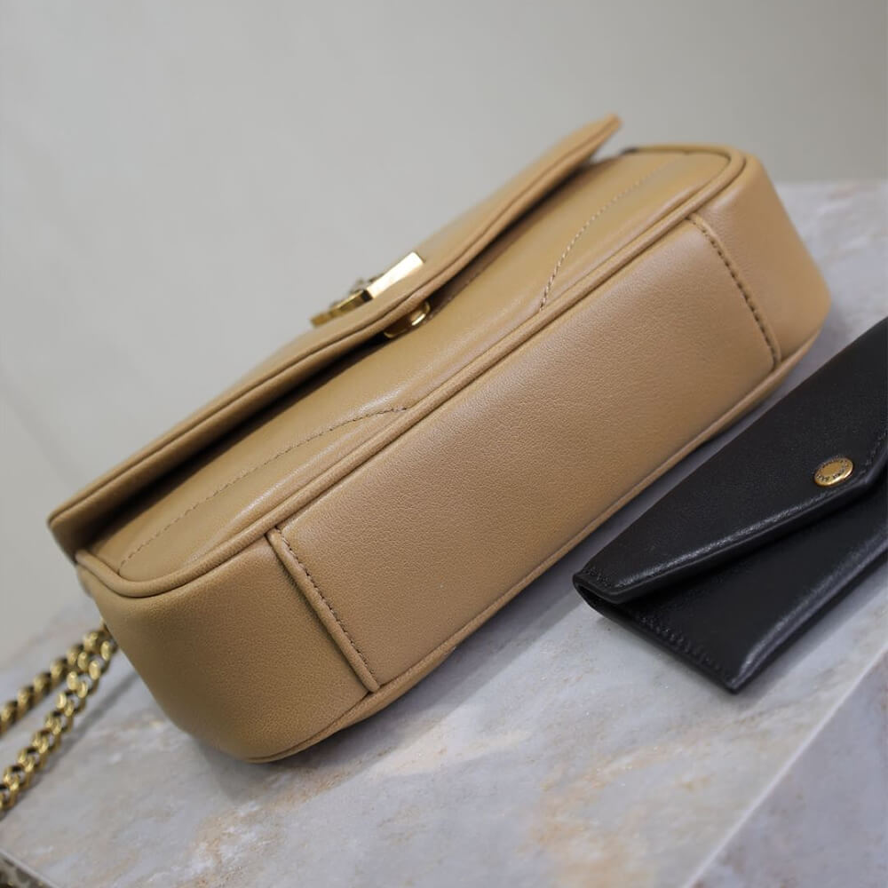 Beige YSL LOULOU MINI in lambskin - Image 5