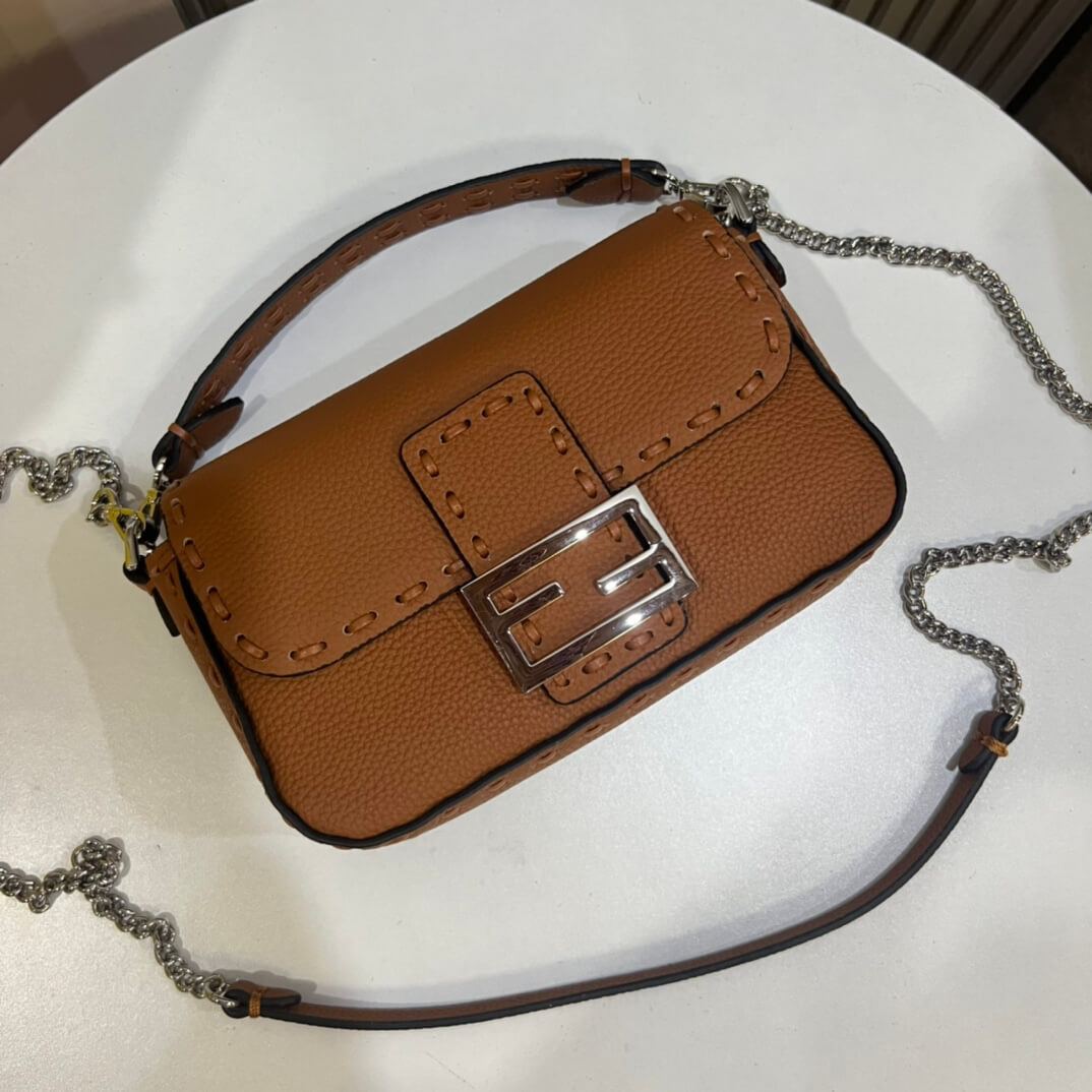 Caramel Fendi Mini Baguette - Image 5